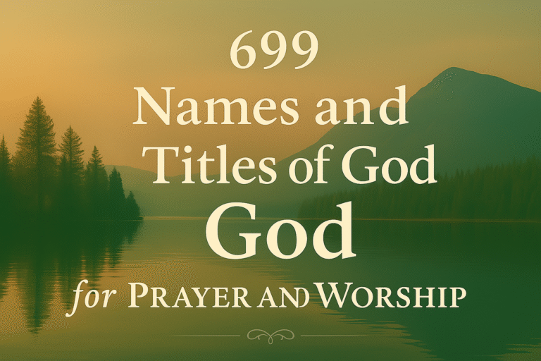 699 names and titles of God in the Bible.